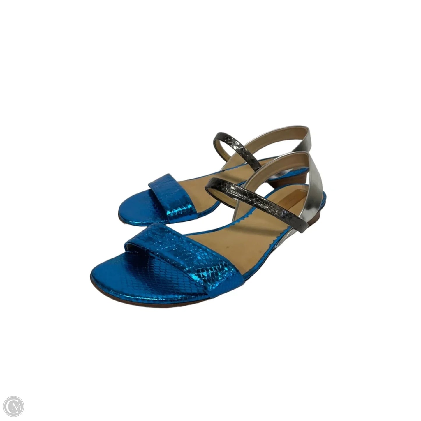Sandals Flats By Reed Krakoff In Teal, Size: 8