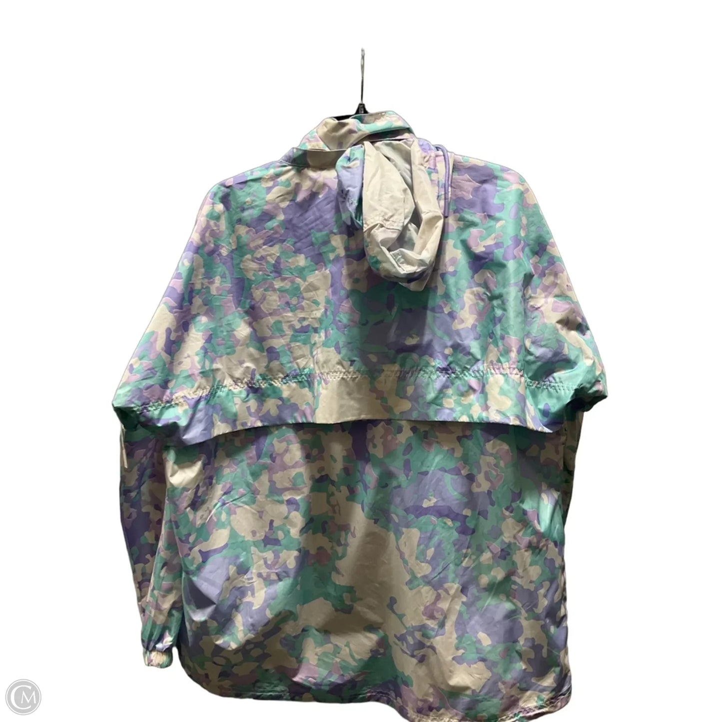Jacket Windbreaker By Lauren James In Blue & Purple, Size: L