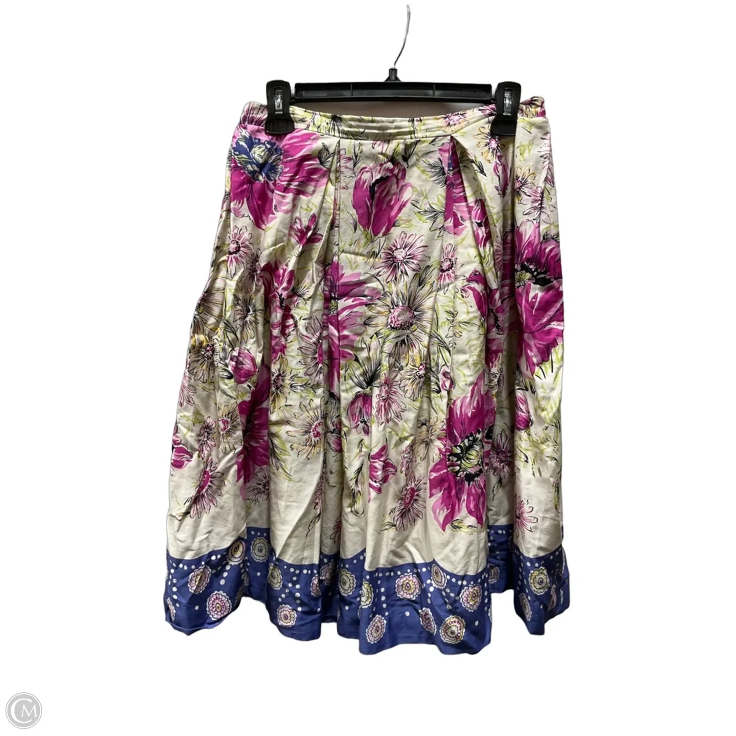 Skirt Midi By Odille In Green & Purple, Size: 4