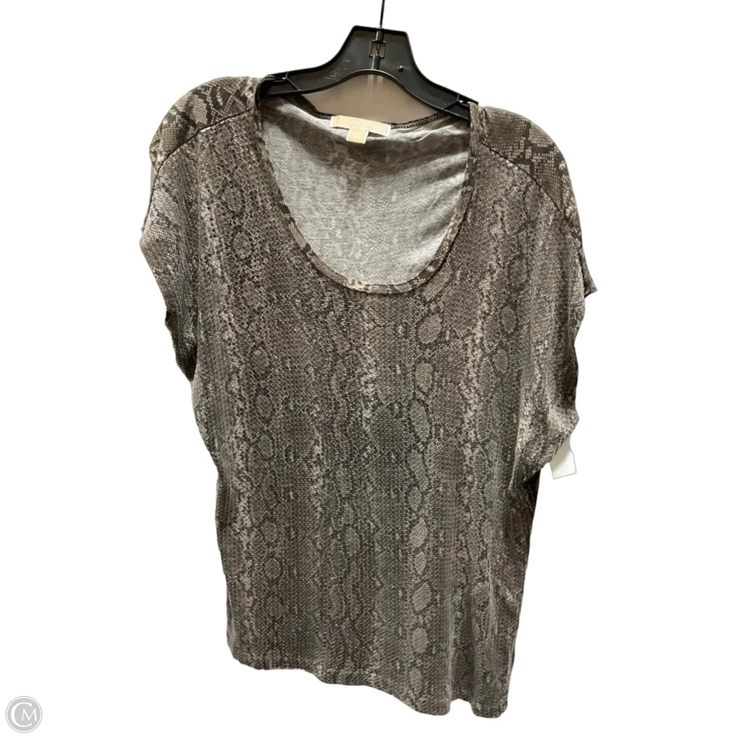 Top Short Sleeve By Michael By Michael Kors In Snakeskin Print, Size: S