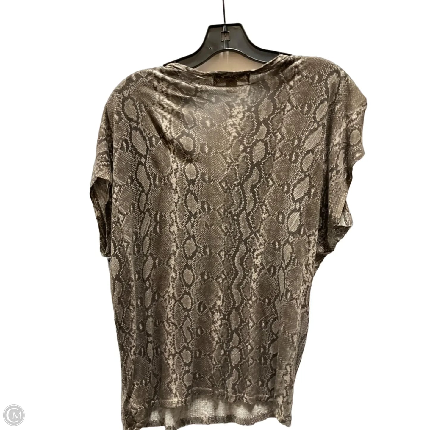 Top Short Sleeve By Michael By Michael Kors In Snakeskin Print, Size: S