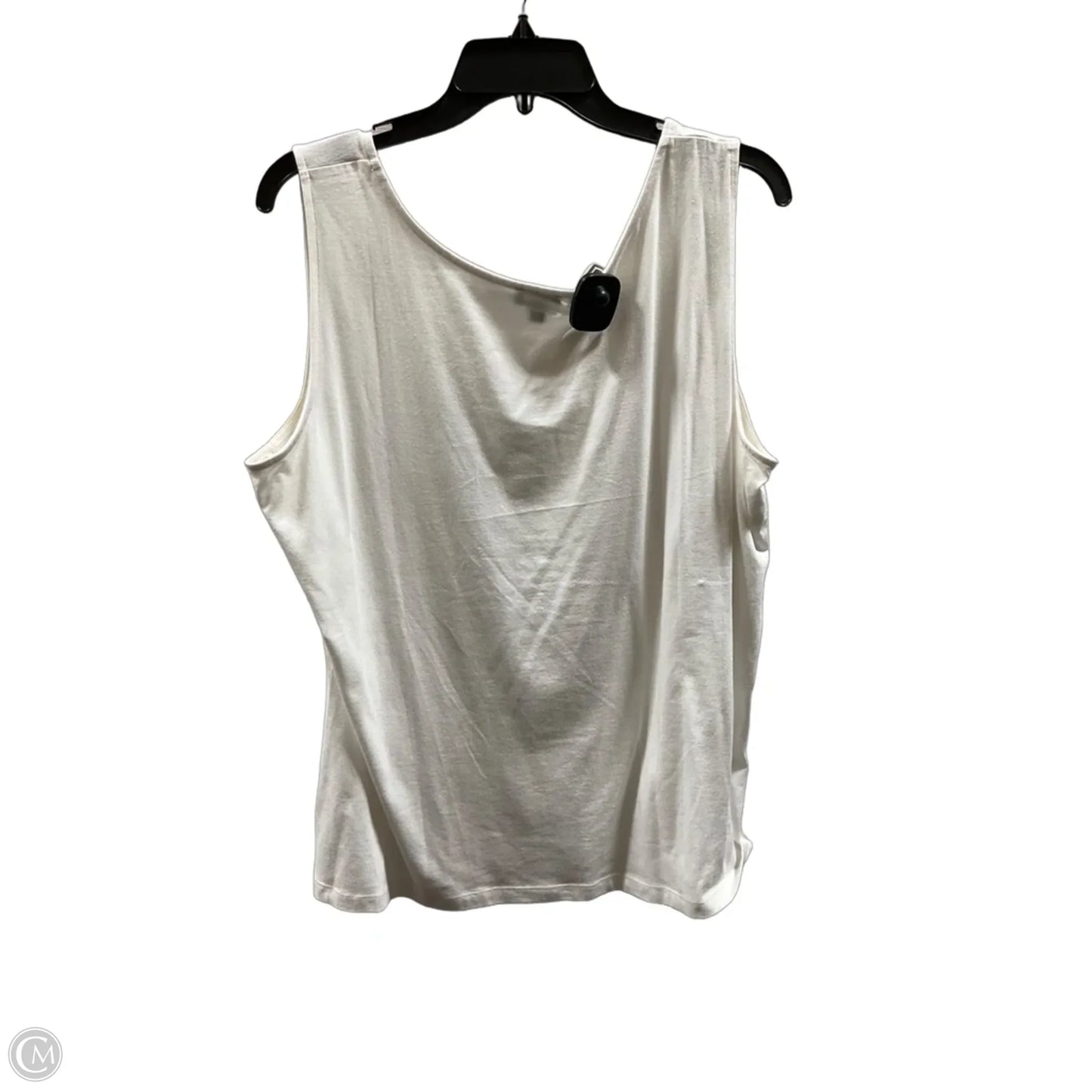 Top Sleeveless By Talbots In White, Size: 2x