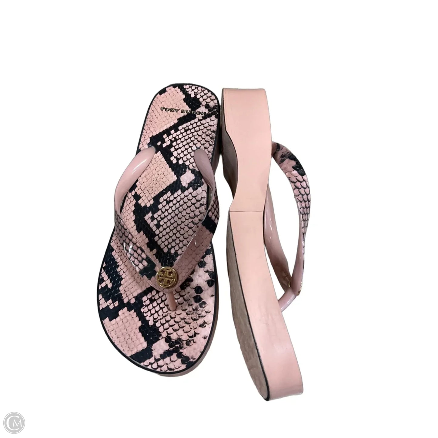 Sandals Designer By Tory Burch In Peach, Size: 9