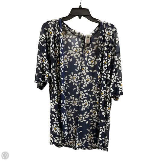 Shawl By Lane Bryant In Blue & Yellow, Size: 1x