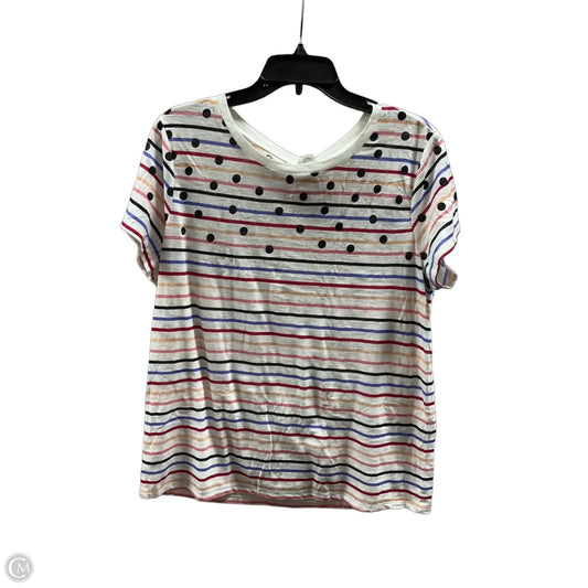Top Short Sleeve Basic By Loft In Polkadot Pattern, Size: L