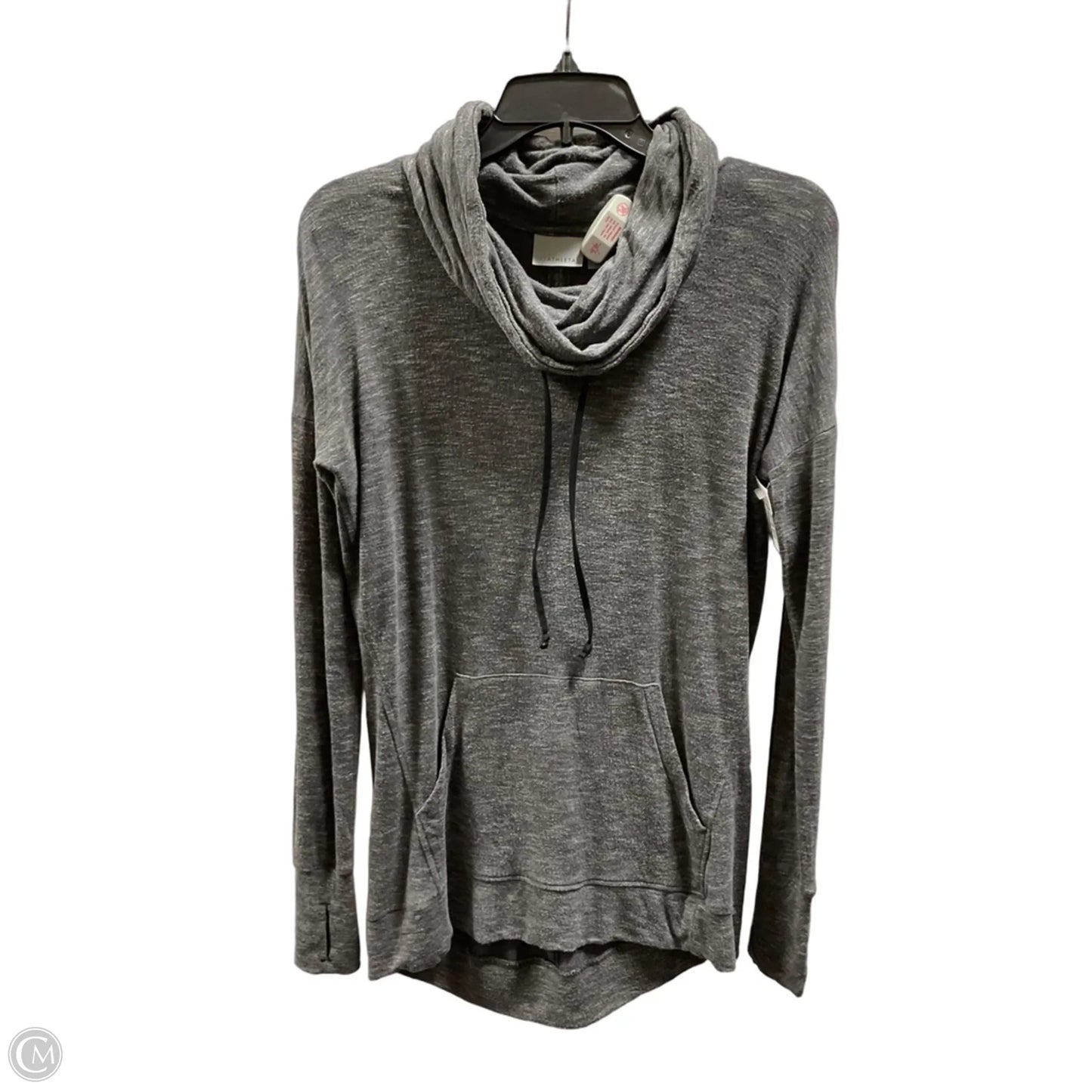 Athletic Top Long Sleeve Collar By Athleta In Grey, Size: S