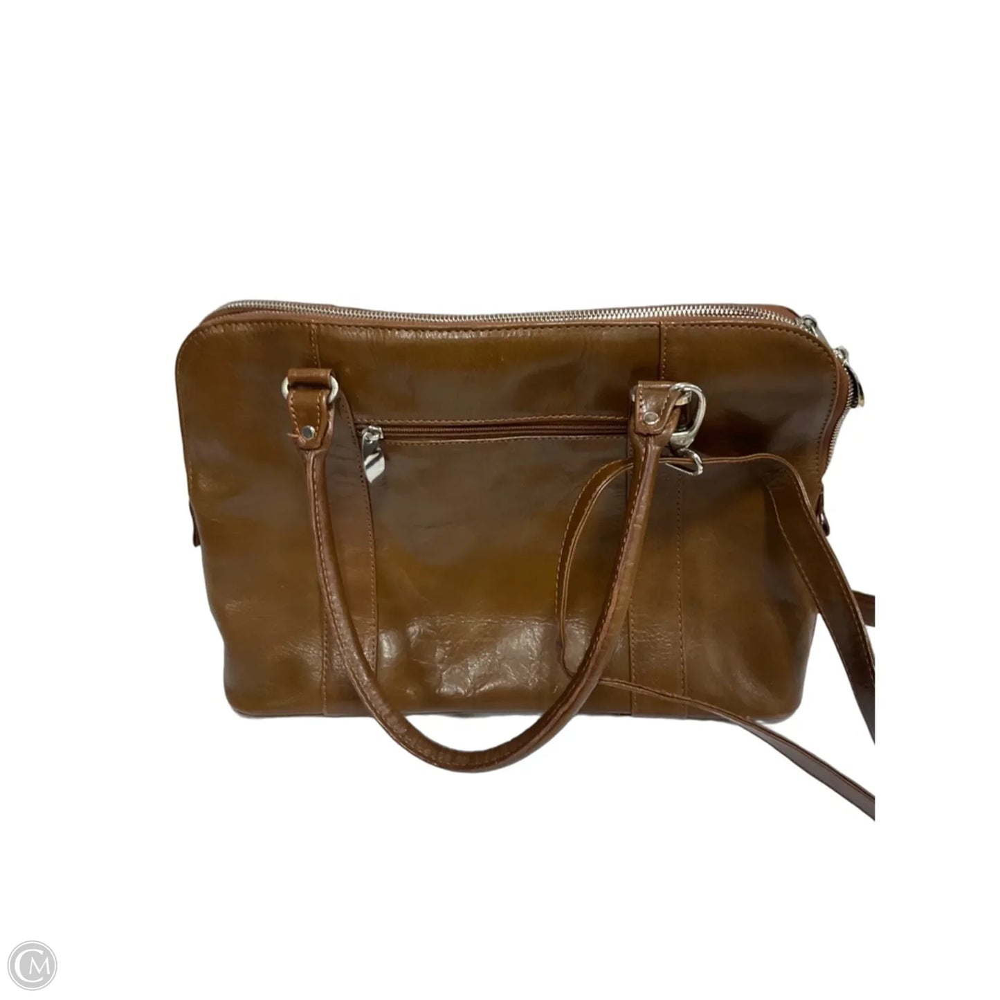 Handbag Leather By Cmf, Size: Large