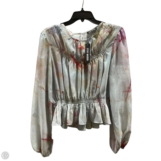 Top Long Sleeve By Steve Madden In Multi-colored, Size: L
