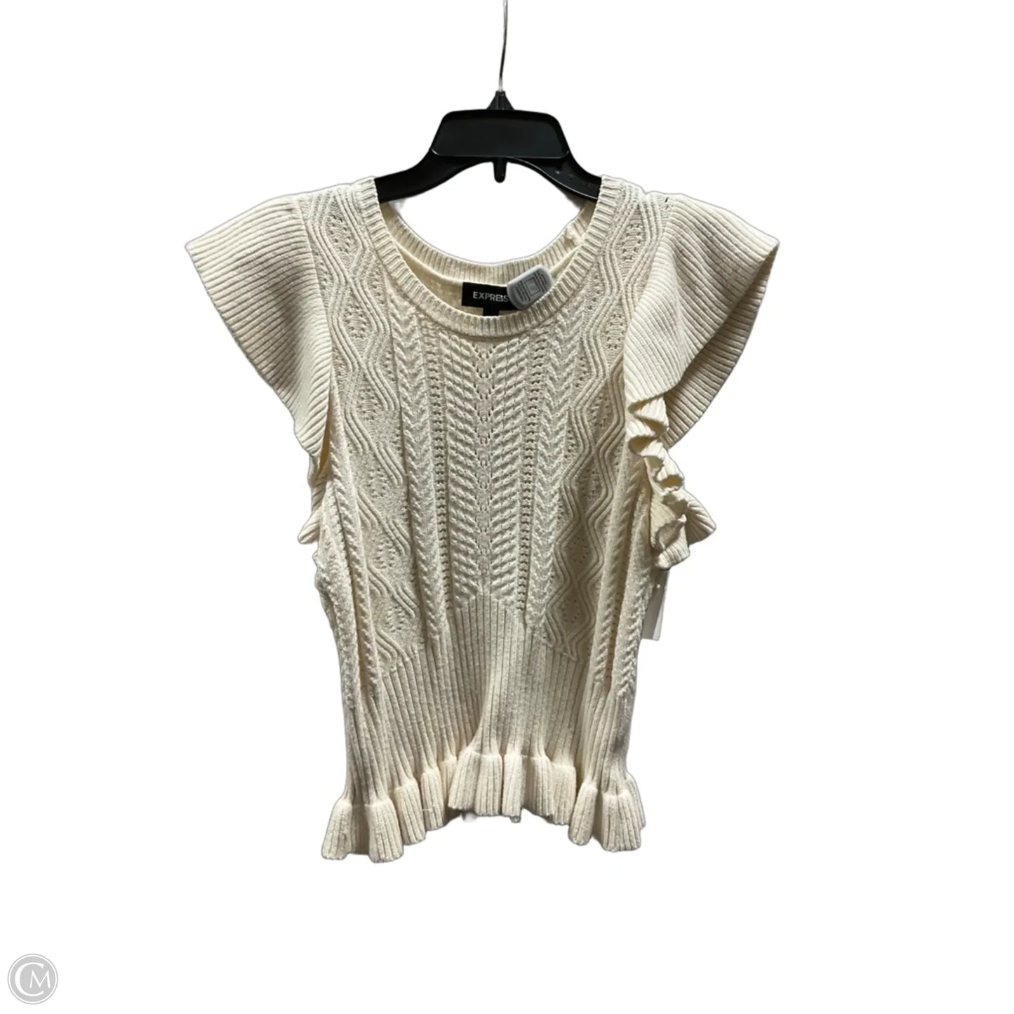 Top Sleeveless By Express In Cream, Size: M