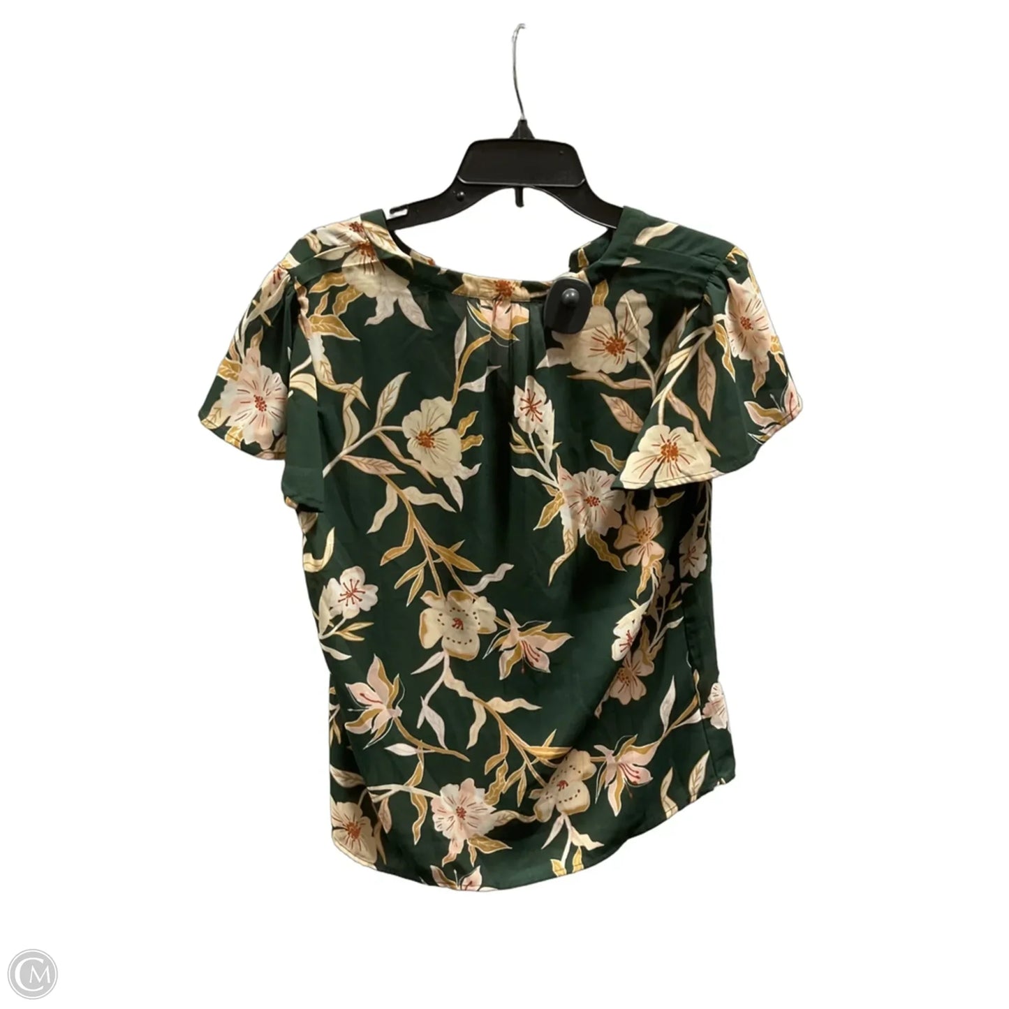 Top Short Sleeve By Maurices In Green & Tan, Size: M