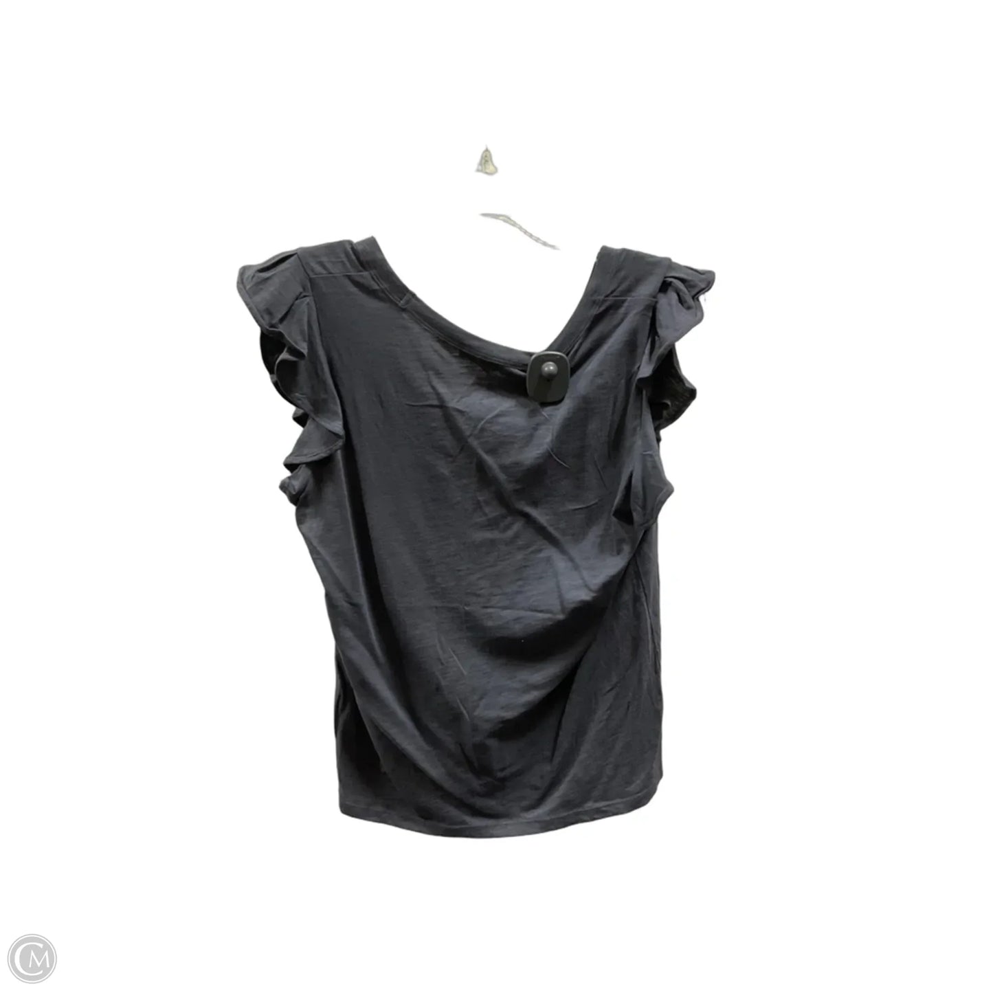 Top Short Sleeve By Loft In Grey, Size: M