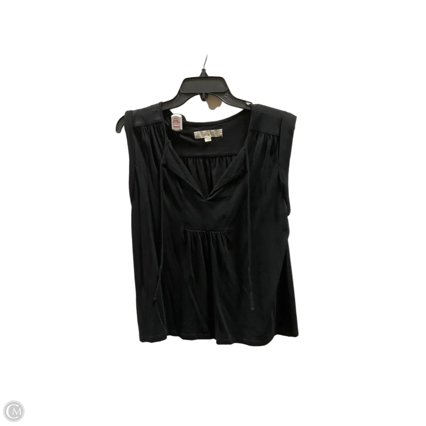 Top Sleeveless By Loft In Black, Size: M