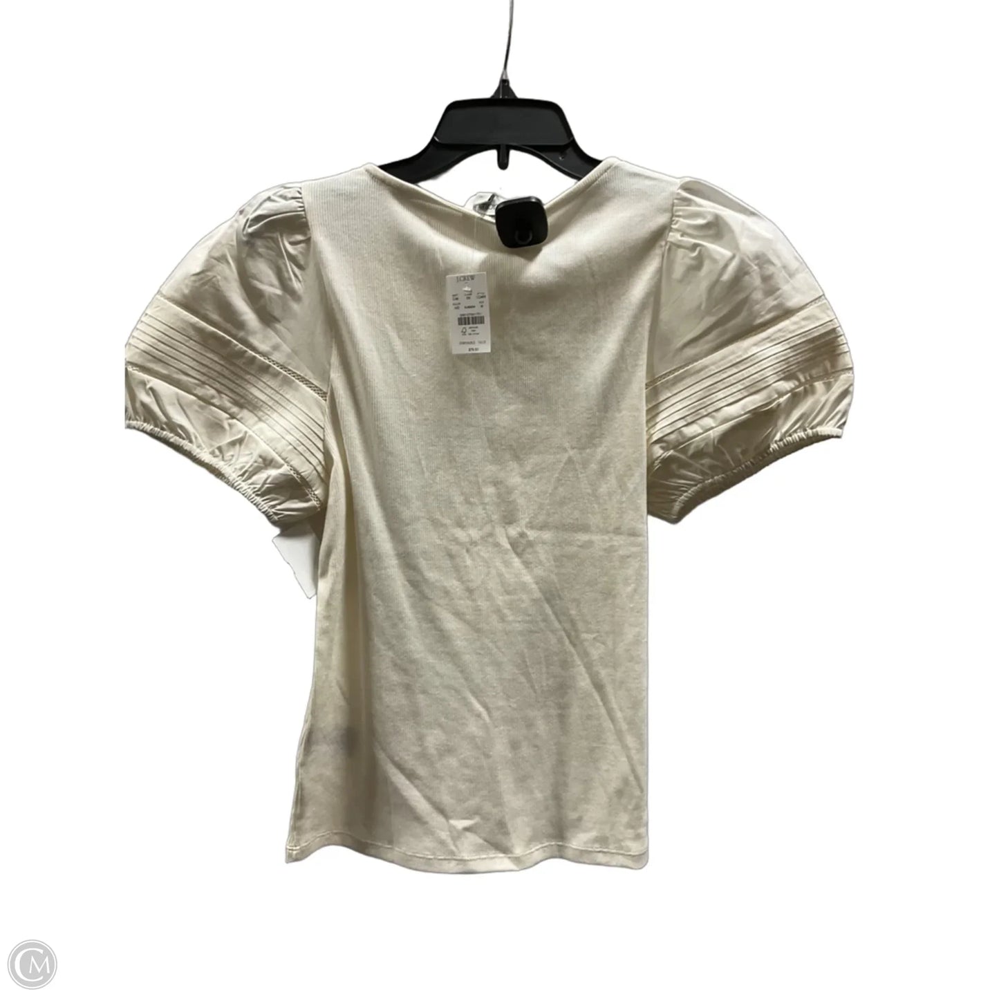 Top Short Sleeve By J. Crew In Cream, Size: M