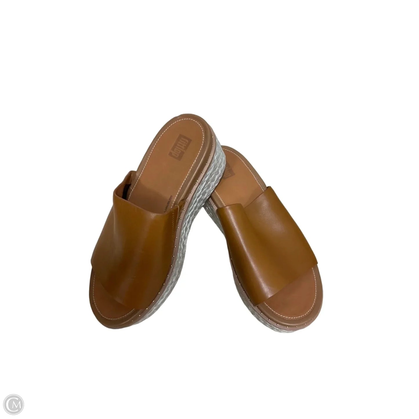 Sandals Heels Block By Fitflop In Tan, Size: 6