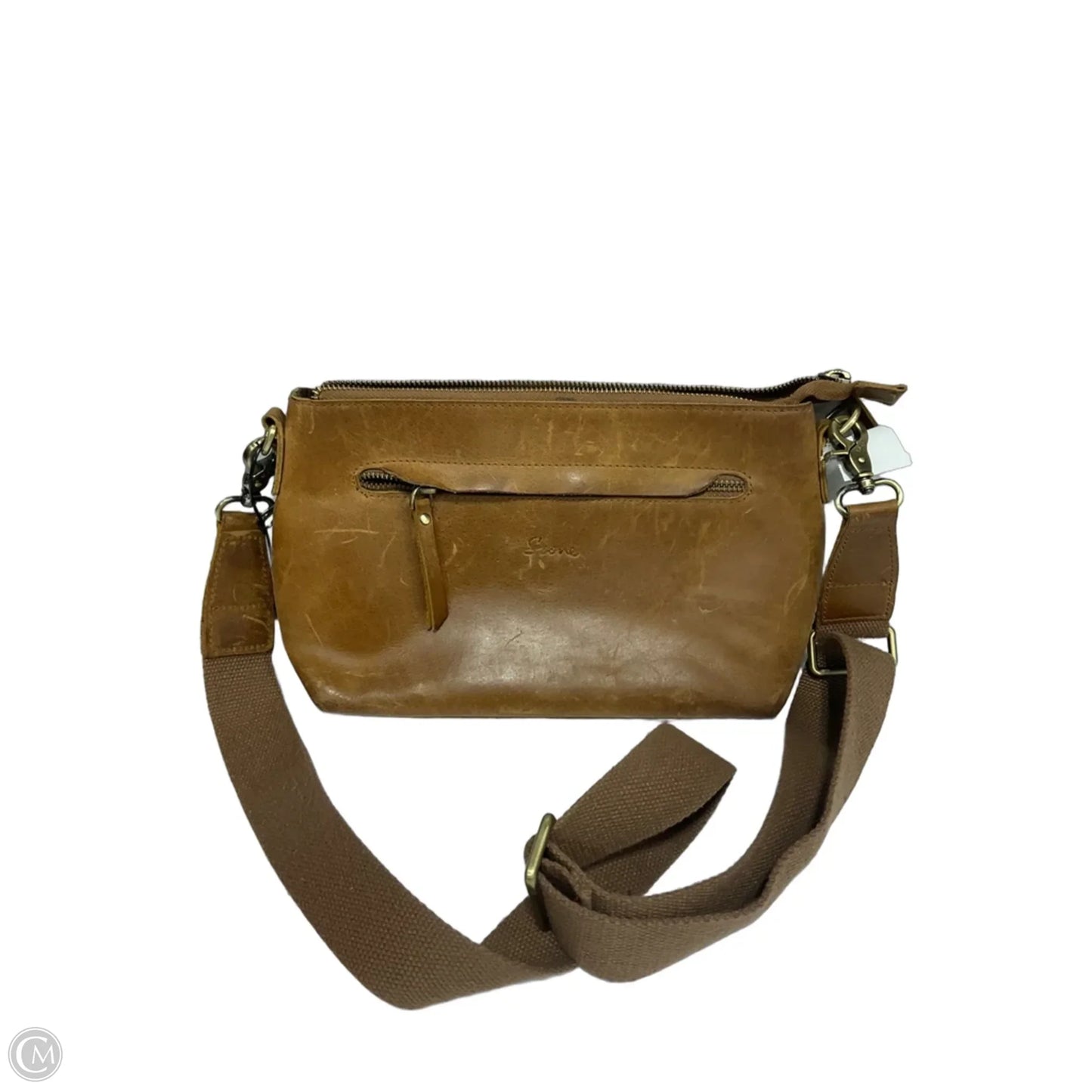 Handbag Leather By Cmf, Size: Medium