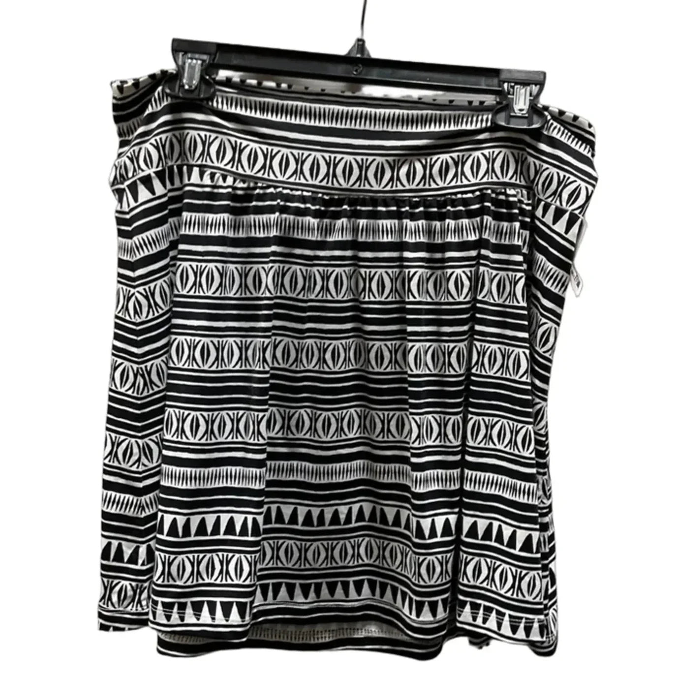 Skirt Midi By Loft In Black & Cream, Size: M