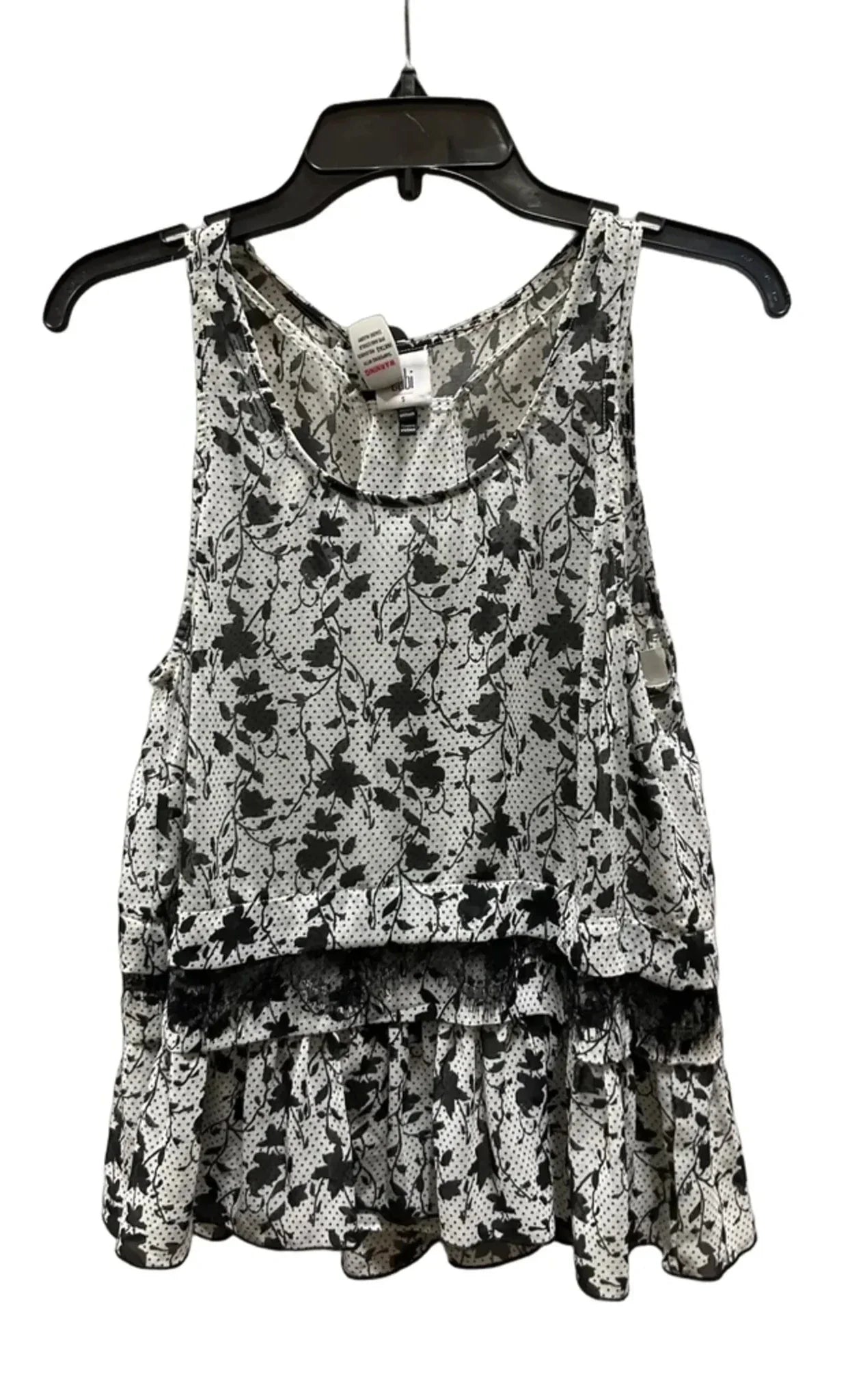 Top Sleeveless By Cabi In Polkadot Pattern, Size: S