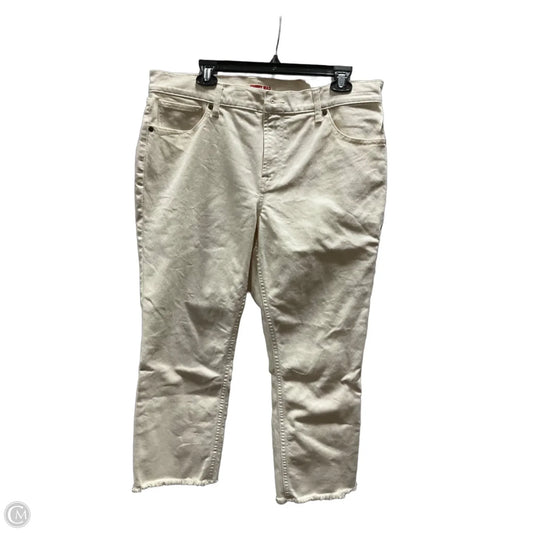 Jeans Boyfriend By Johnny Was In Beige, Size: 12