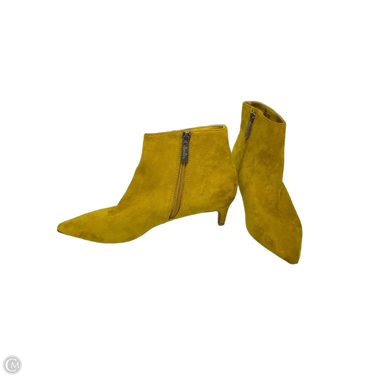 Boots Ankle Heels By Charles David In Yellow, Size: 6