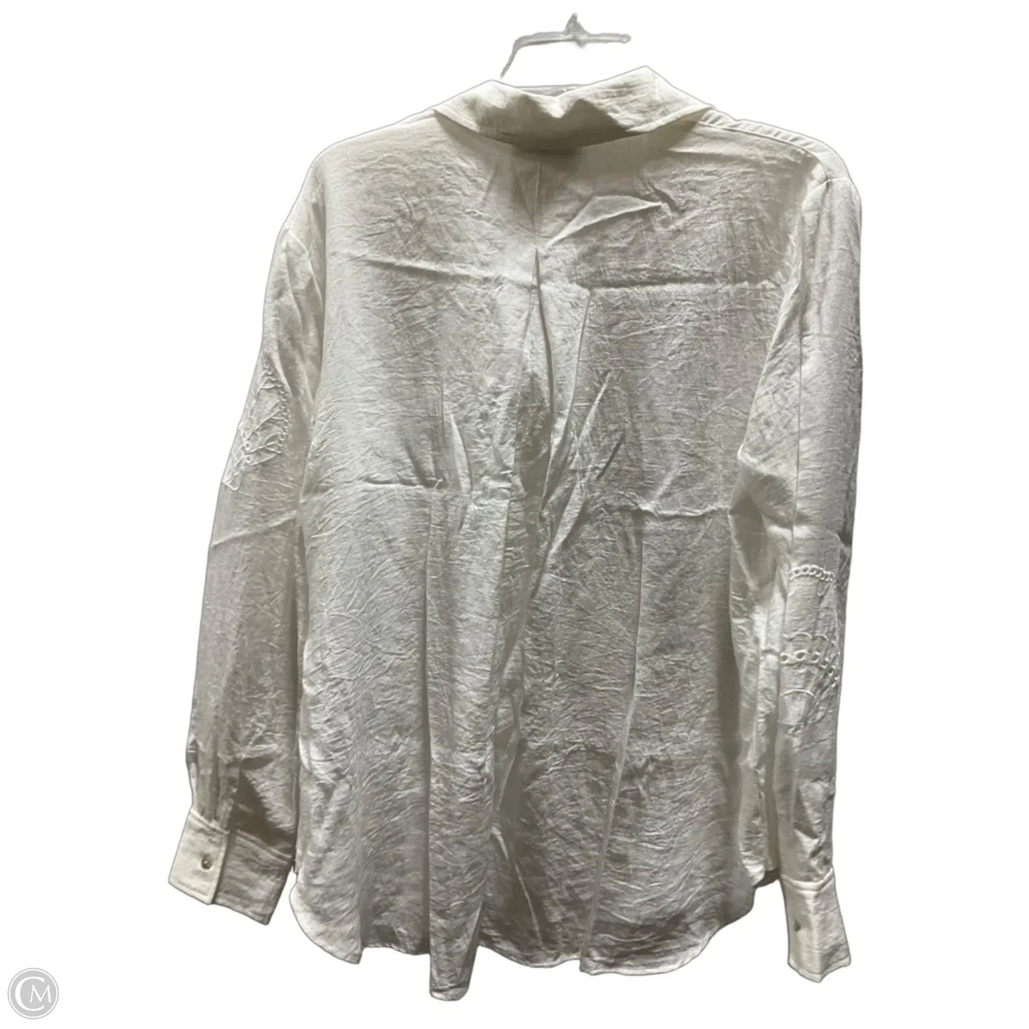 Blouse Long Sleeve By Calypso St Barth In Cream, Size: L