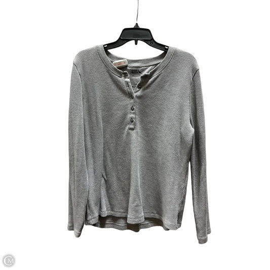 Top Long Sleeve By Eddie Bauer In Grey, Size: Xl