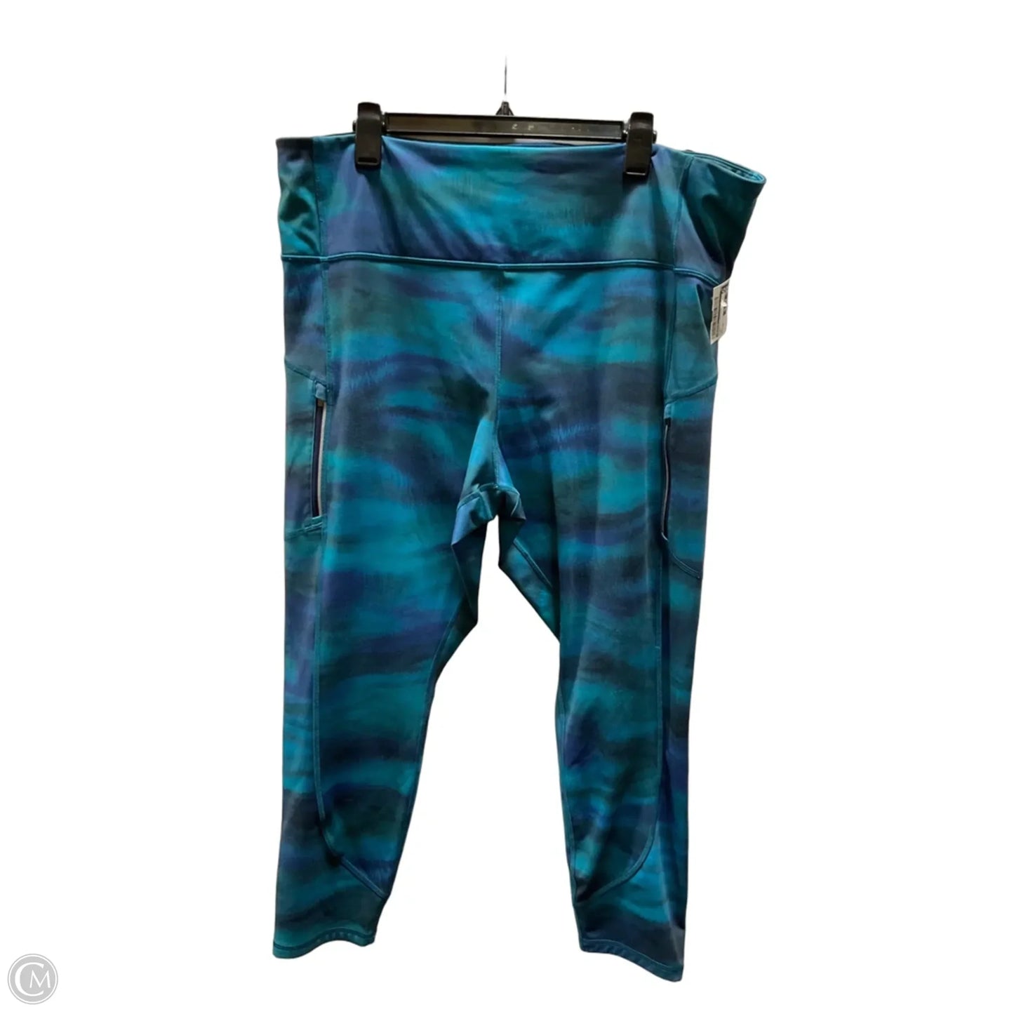 Athletic Leggings By Athleta In Teal, Size: 3x