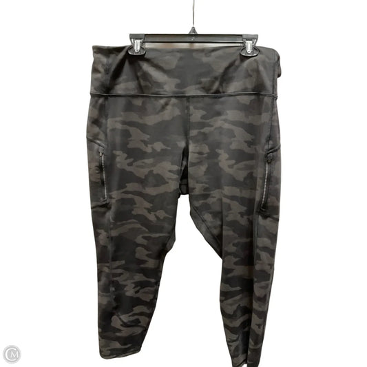 Athletic Leggings By Athleta In Camouflage Print, Size: 3x