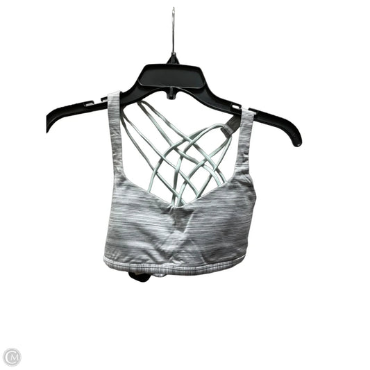 Athletic Bra By Lululemon In Grey & White, Size: 6