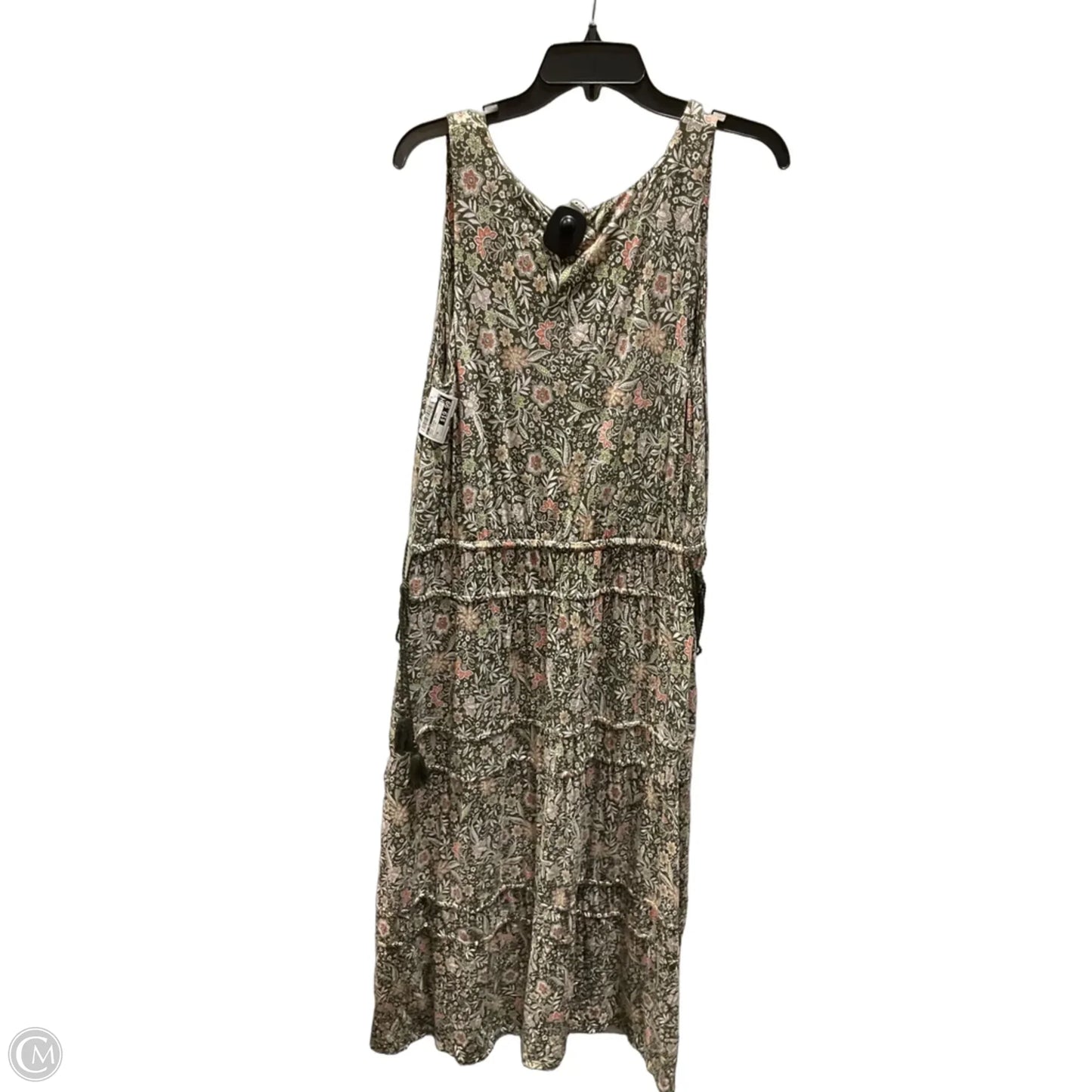 Dress Casual Maxi By J. Jill In Green & Pink, Size: M