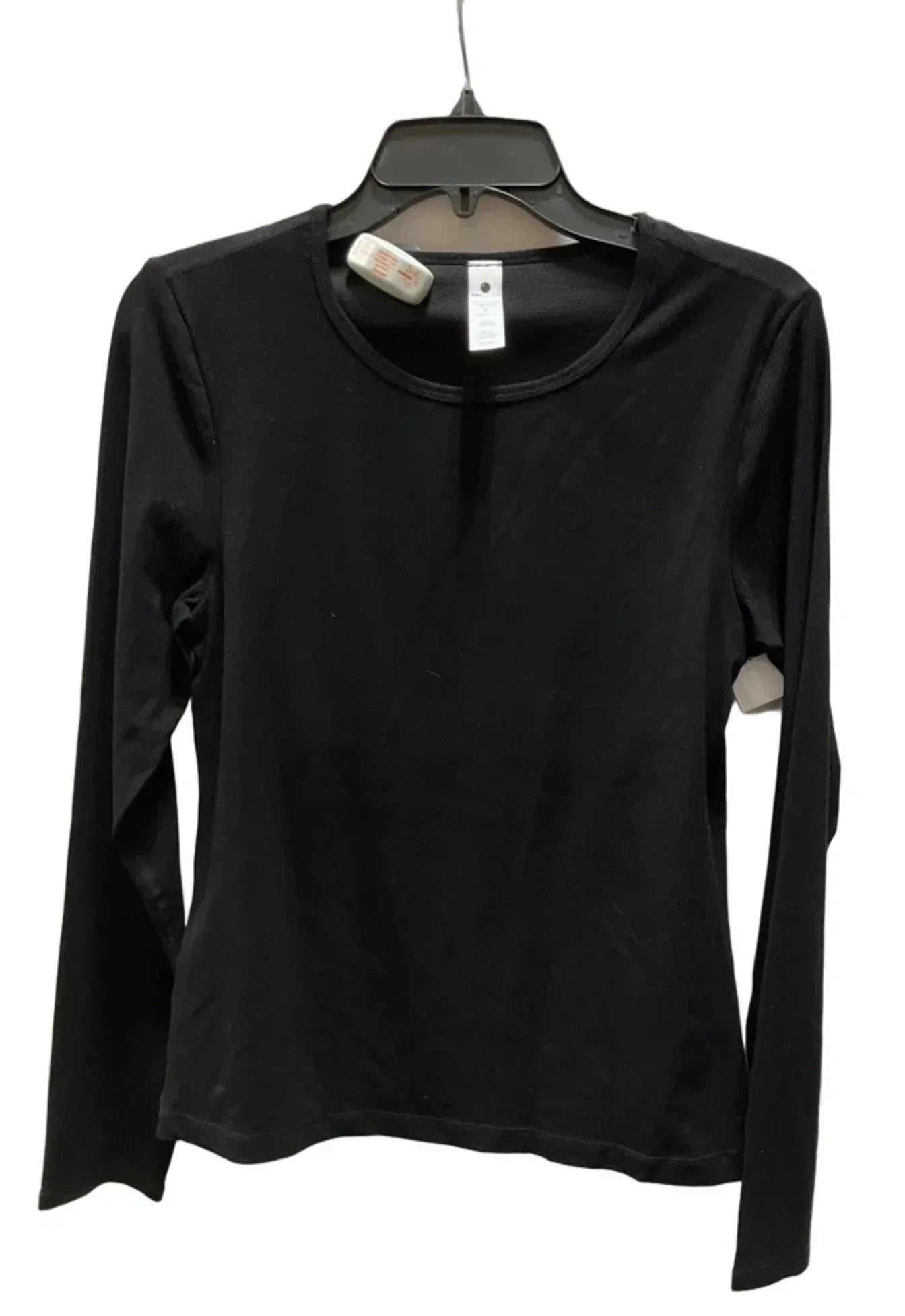 Athletic Top Long Sleeve Crewneck By Yogalicious In Black, Size: L