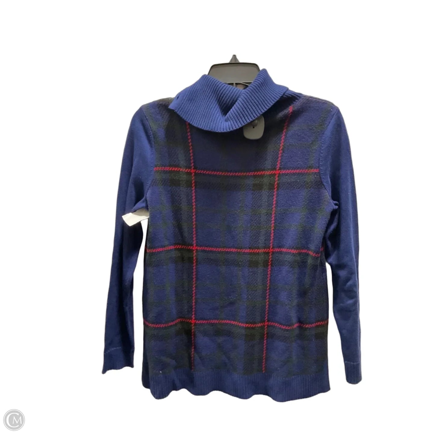 Top Long Sleeve By Talbots In Blue & Red, Size: S