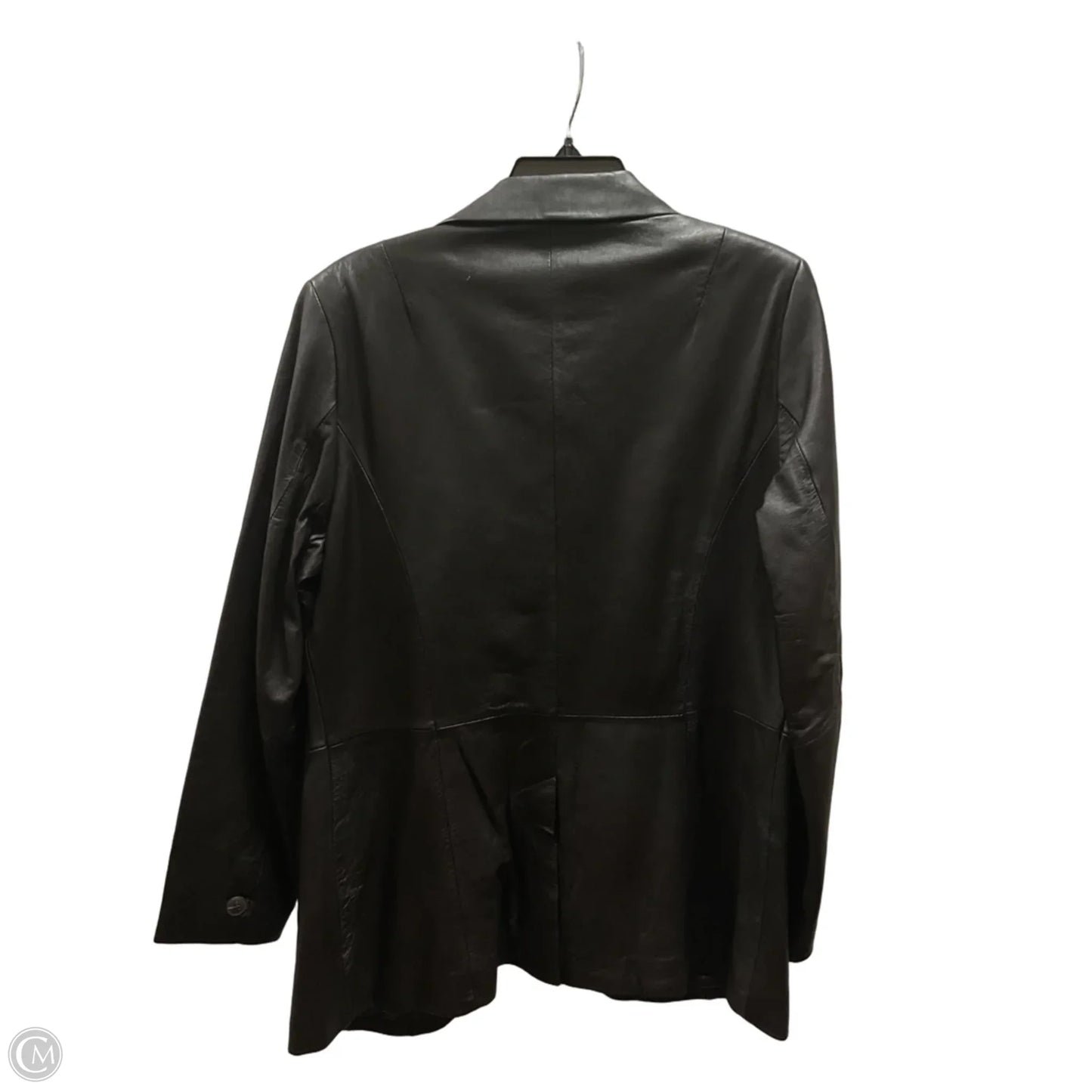 Jacket Leather By Denim And Company In Brown, Size: M