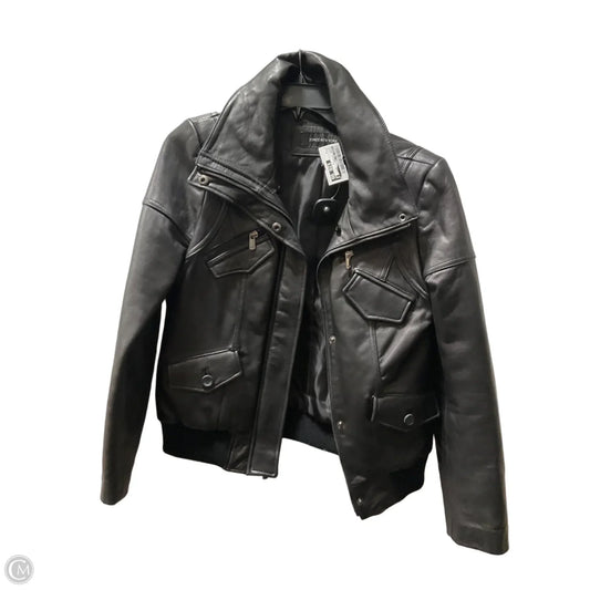 Jacket Leather By Jones New York In Black, Size: S