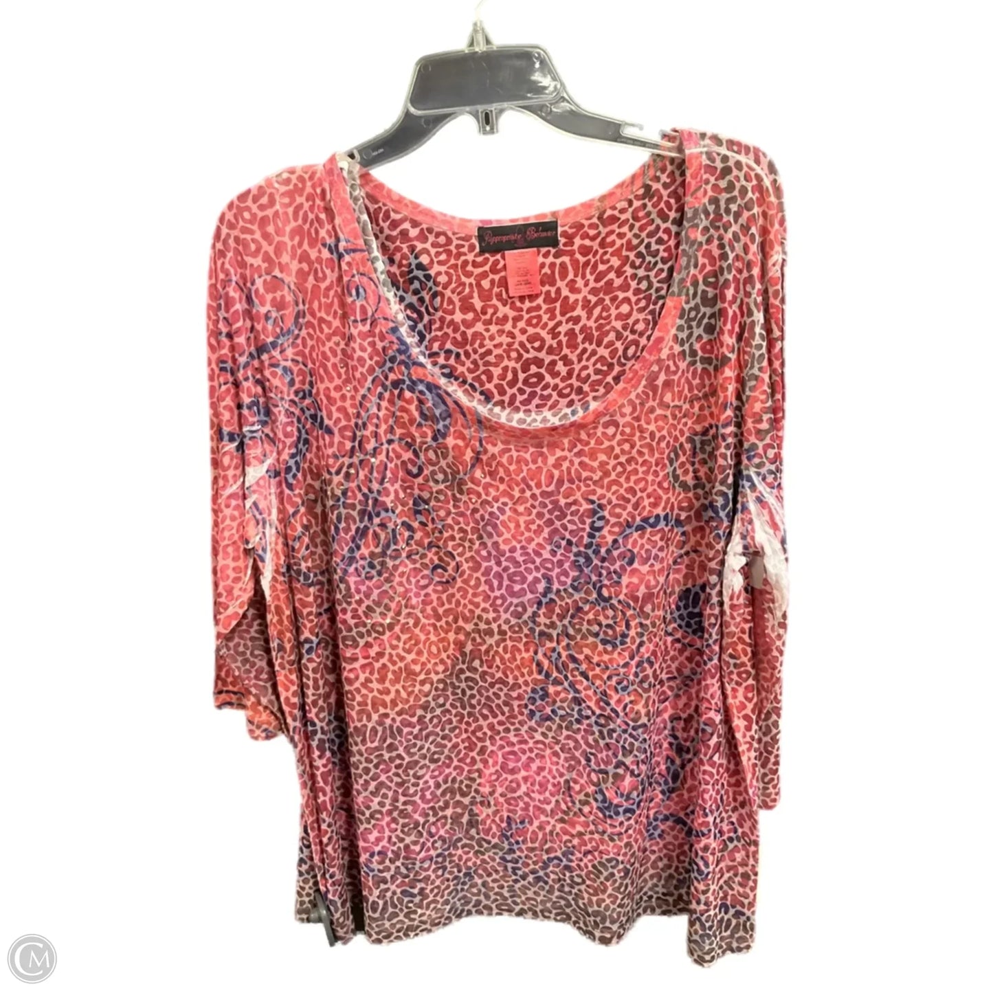 Top Long Sleeve By Appropriate Behavior In Mauve, Size: 4x