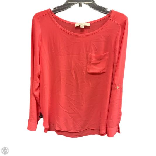 Top Long Sleeve By Loft In Orange, Size: M