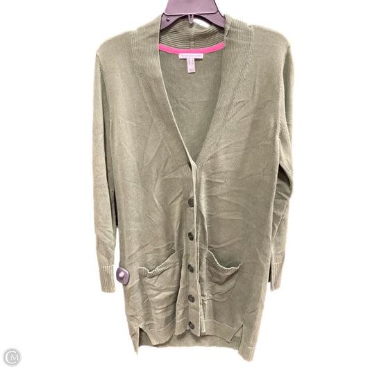 Sweater Cardigan By Isaac Mizrahi In Green, Size: S