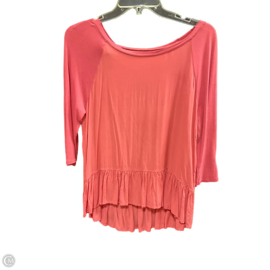 Top Long Sleeve By Loft In Pink, Size: M