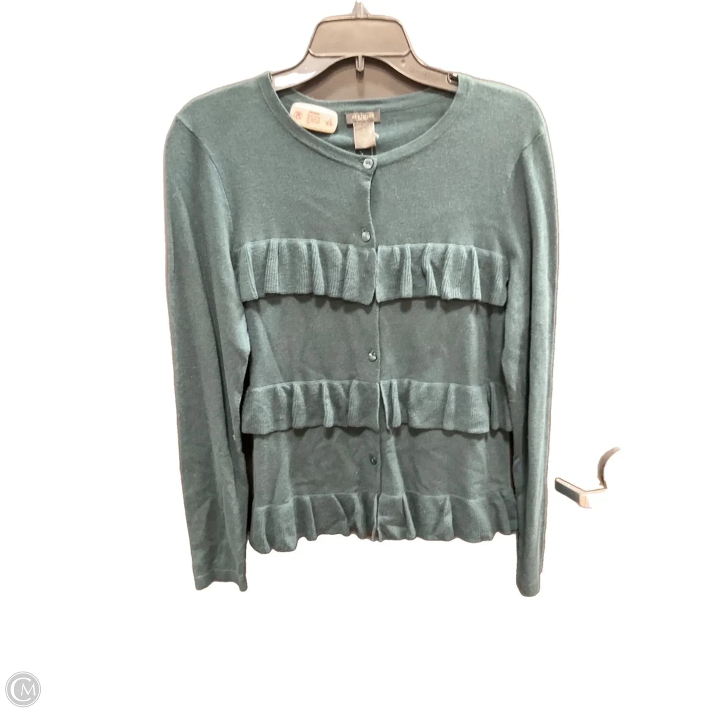 Sweater Cardigan By Ann Taylor In Green, Size: M