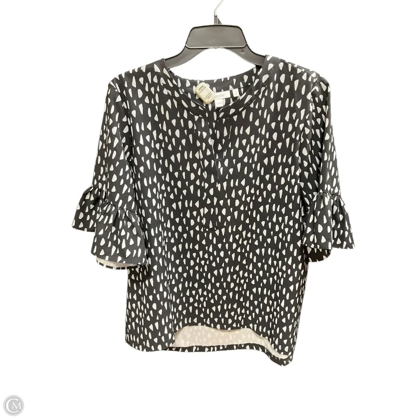 Top Short Sleeve By Chicos In Polkadot Pattern, Size: Xs