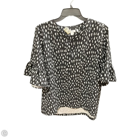 Top Short Sleeve By Chicos In Polkadot Pattern, Size: Xs