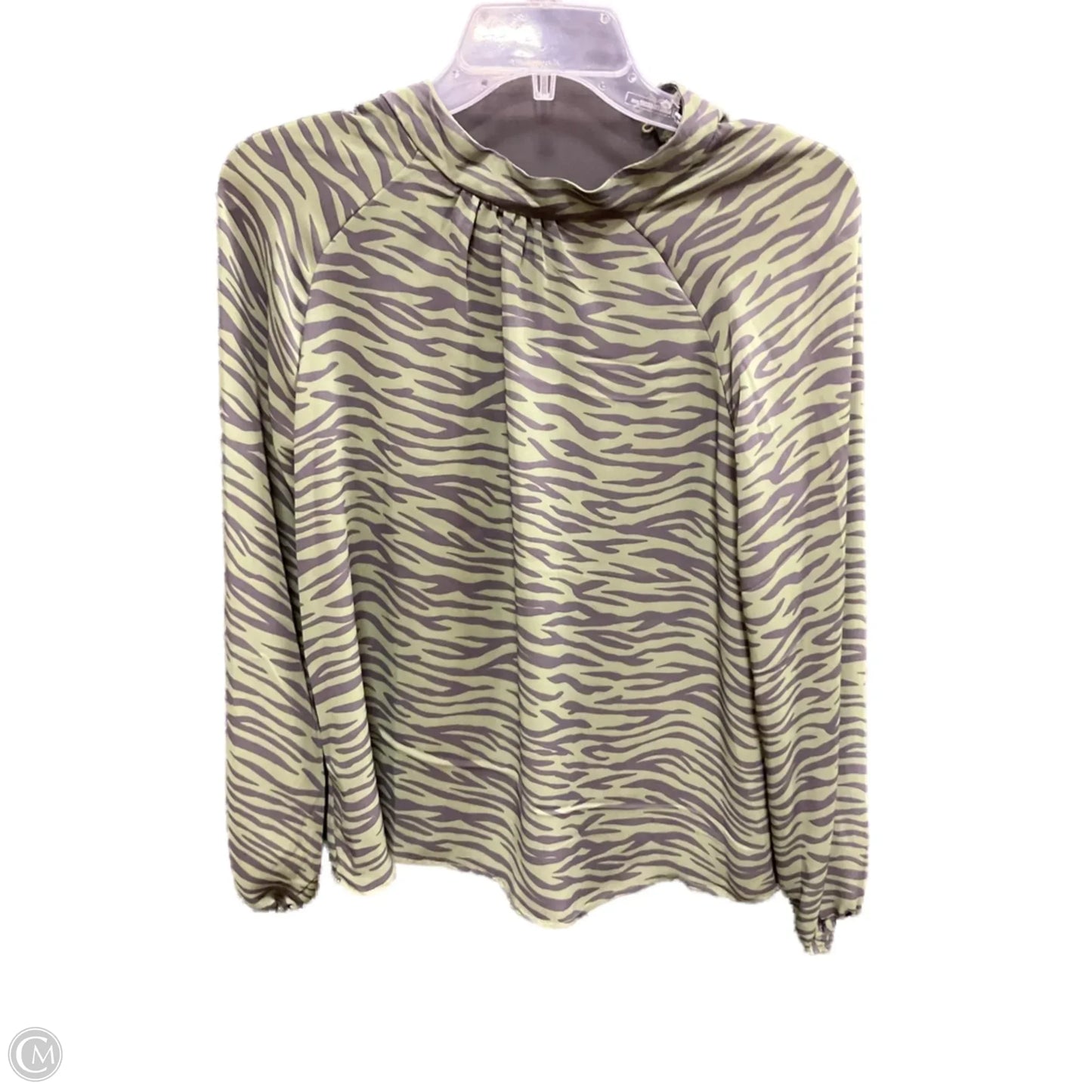 Top Long Sleeve By Ophelia Roe In Zebra Print, Size: S
