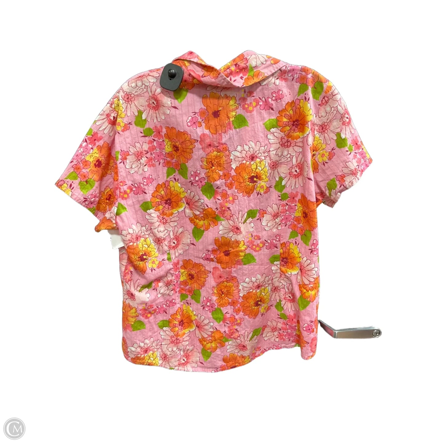 Blouse Short Sleeve By Leo And Nicole In Floral Print, Size: Xl