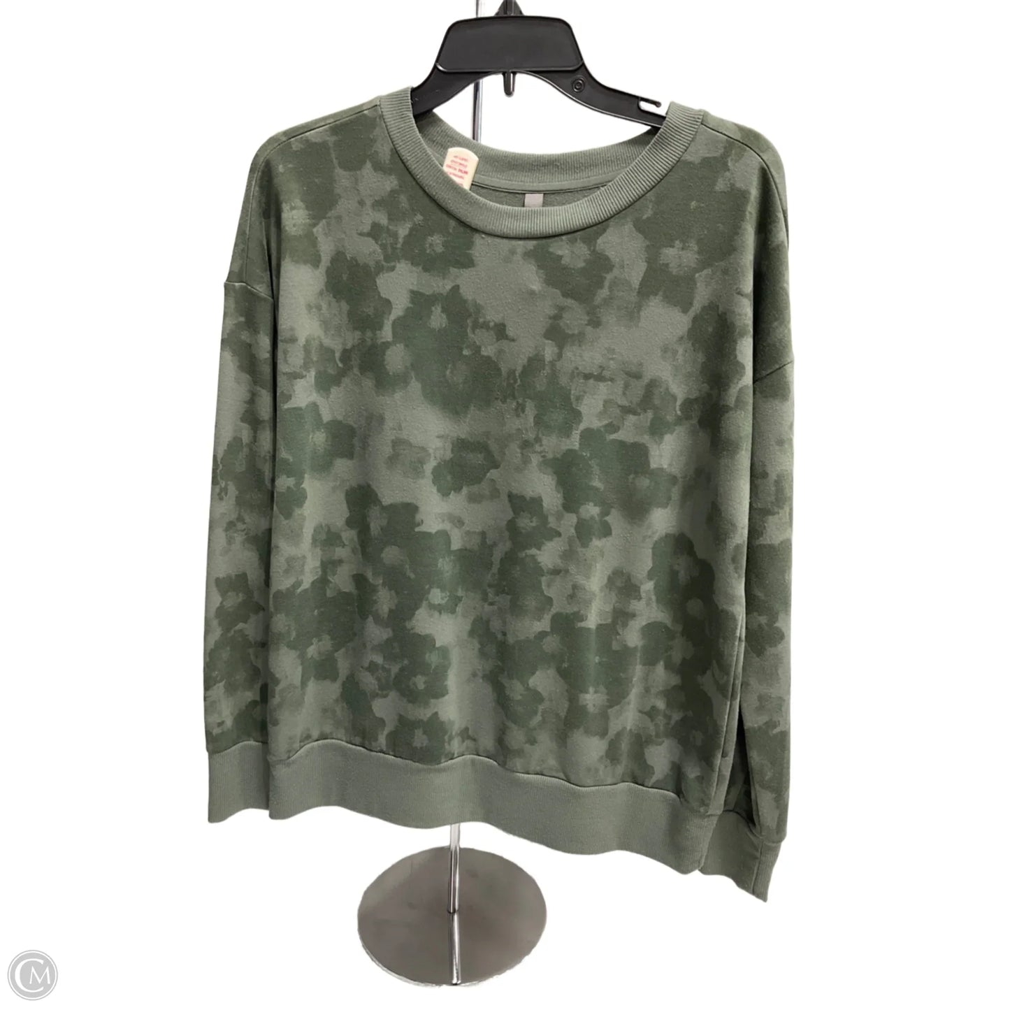 Athletic Sweatshirt Crewneck By Mondetta In Camouflage Print, Size: M