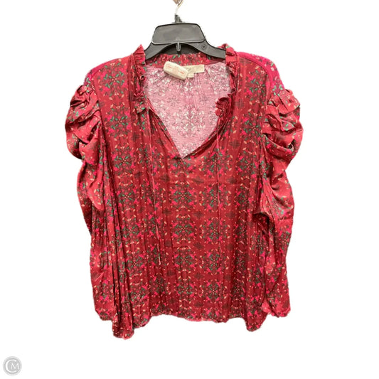 Top Long Sleeve By Loft In Red, Size: Xxl
