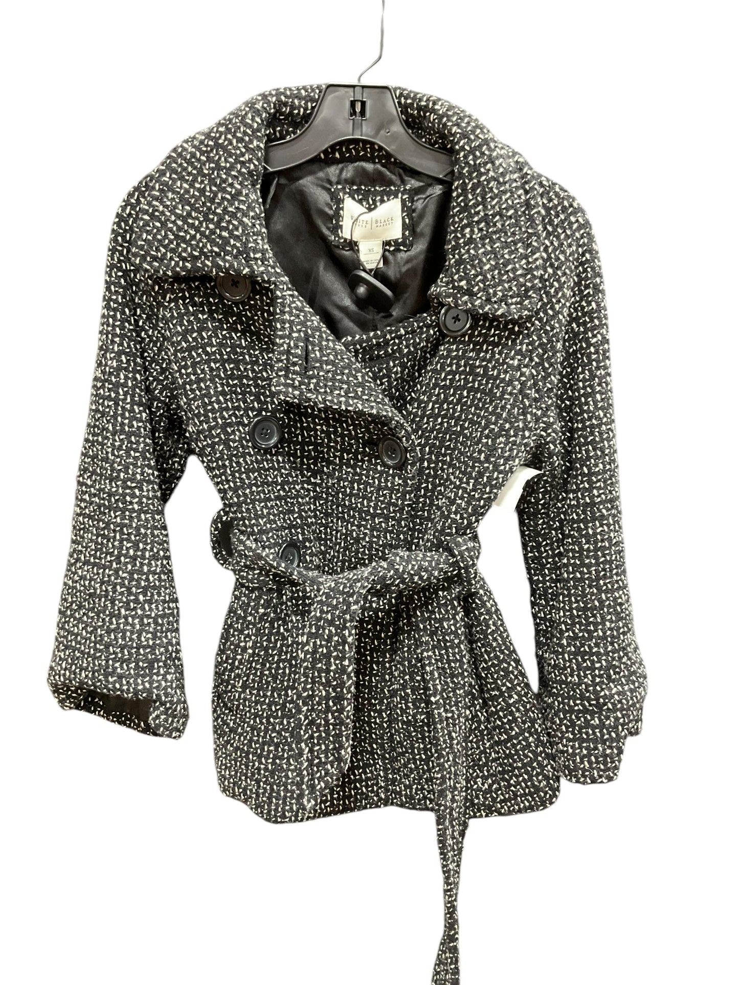 Coat Peacoat By White House Black Market In Black & White, Size: Xs