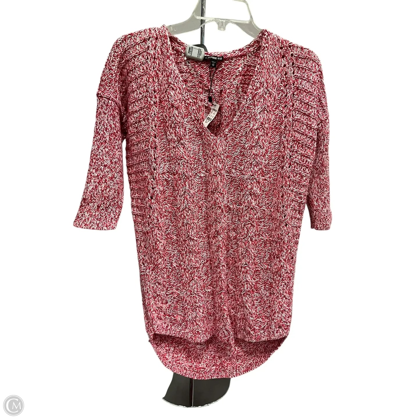 Sweater By Express In Red, Size: Xs