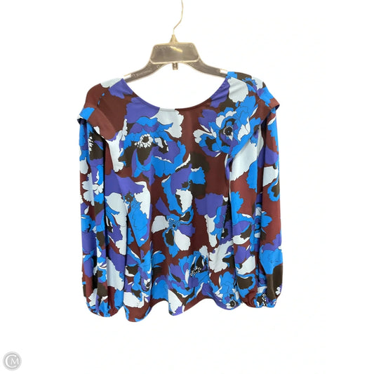 Top Long Sleeve By Who What Wear In Blue, Size: M