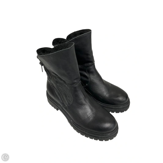 Boots Leather By Clothes Mentor In Black, Size: 8.5