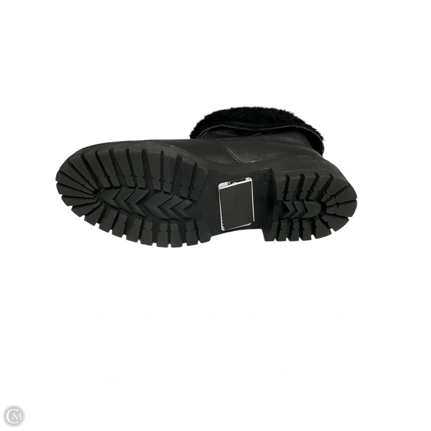 Boots Leather By Clothes Mentor In Black, Size: 8.5