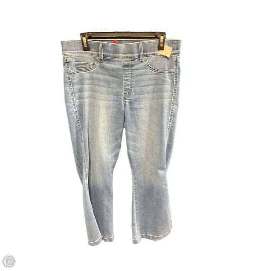 Jeans Cropped By Spanx In Blue Denim, Size: Xl